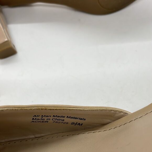 LifeStride Ladies "Acker" Strappy Peep Toe Pump Tan Leather High Heel Sandals - Picture 9 of 12